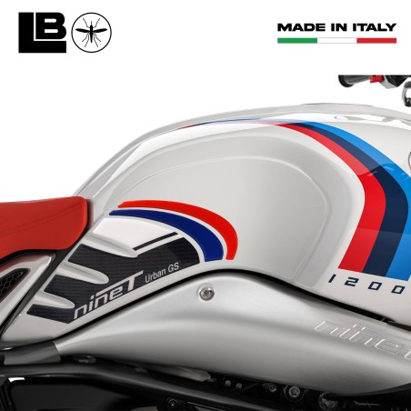 Adesivi 3D Protezioni laterali serbatoio moto compatibili con BMW R nineT