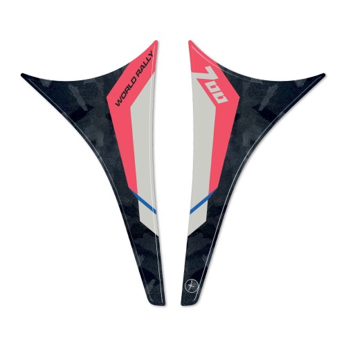 Two 3D Motorcycle Tank Guard Stickers compatible with Yamaha Tenere 700 World Rally 2