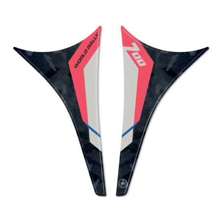 Due Adesivi 3D Paraserbatoio moto compatibili con Yamaha Tenere 700 World Rally