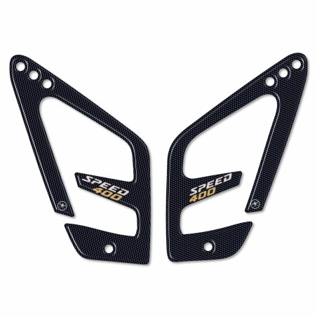 Pegatinas 3D Protectores protectores de talón estriberas moto compatible con Triumph Speed 400