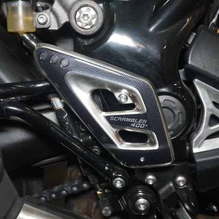 Adesivi 3D Protezioni Battitacco moto compatibili con Triumph Scrambler 400 X