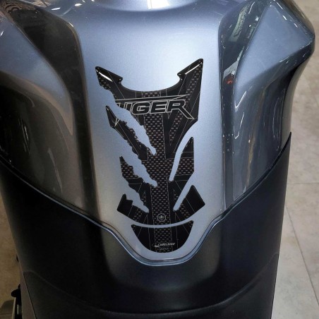 ADESIVI/STICKERS PARASERBATOIO 3D CARBONIO compatibile per MOTO TRIUMPH TIGER