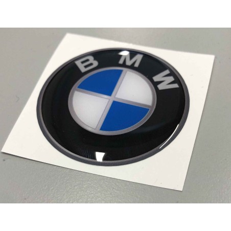 ADESIVO tondo in Resina 3D LOGO Compatibile per BMW AUTO-MOTO Diametro 50 mm