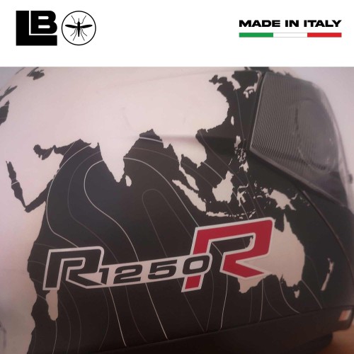 2 MOTO ADHESIVOS compatibles BMW R1250R STICKERS NEGRO-ROJO 12x3 cm 2