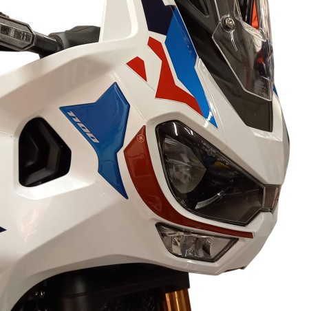 Adesivi 3D protezioni frontale moto compatibili con Honda Africa Twin Adv 2024