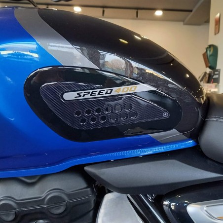 Protezioni Laterali Adesivi 3D serbatoio moto compatibile con Triumph Speed 400