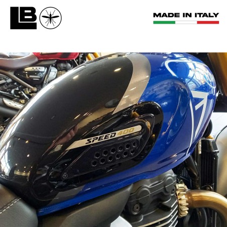 Protezioni Laterali Adesivi 3D serbatoio moto compatibile con Triumph Speed 400