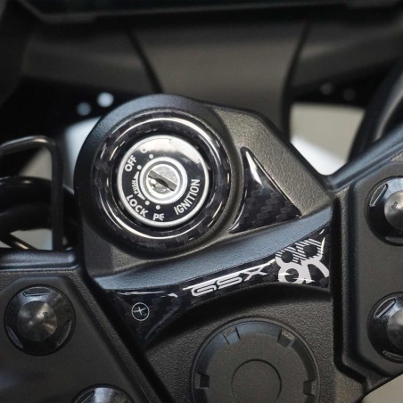 Adesivo 3D Protezione Zona Chiave accensione moto compatibile con Suzuki GSX-8R