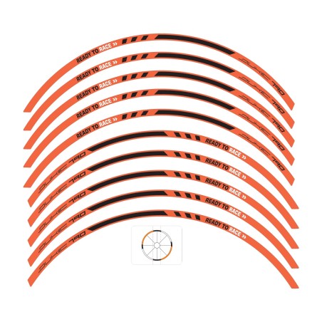 Tiras adhesivas para llantas de moto compatibles con KTM 790 Duke 2018-2024