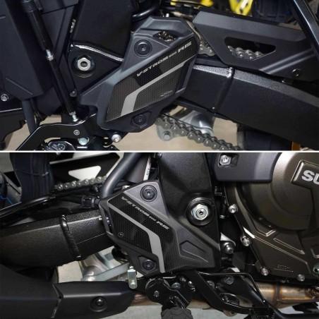 Adesivi 3D compatibili con Suzuki V-Strom 800RE Protezioni Battitacco per moto
