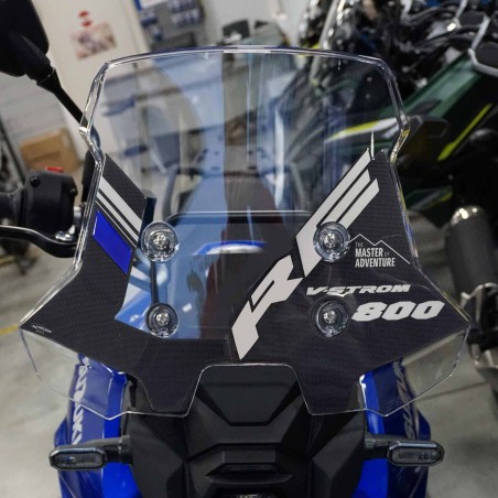 3D-Gel-Aufkleber, kompatibel mit Suzuki V-Strom 800RE. Motorrad-Windschutzscheibenschutz
