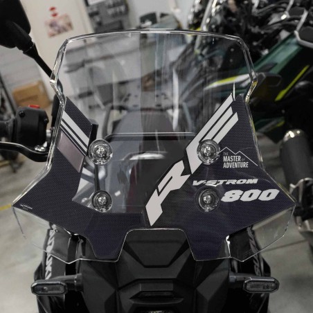 3D-Gel-Aufkleber, kompatibel mit Suzuki V-Strom 800RE. Motorrad-Windschutzscheibenschutz