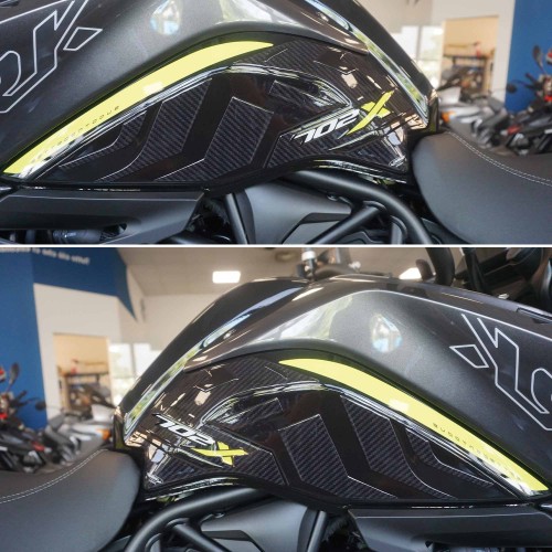 Adhesivos 3D Protectores laterales del depósito de moto compatibles con Benelli TRK 702X