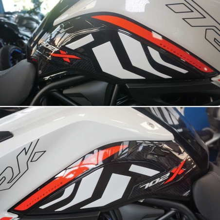 Adhesivos 3D Protectores laterales del depósito de moto compatibles con Benelli TRK 702X