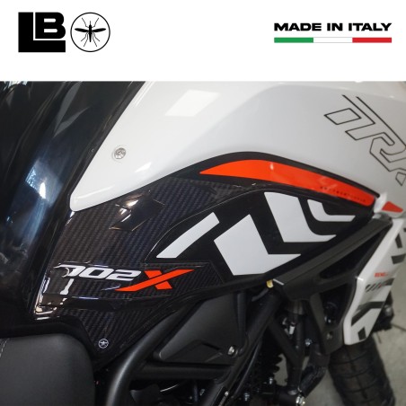 Adhesivos 3D Protectores laterales del depósito de moto compatibles con Benelli TRK 702X