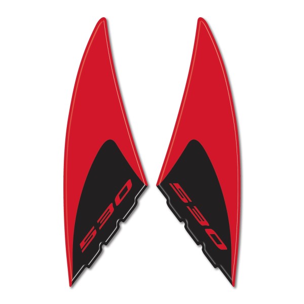 Kit mit 2 HARZAUFKLEBERN TMAX 530 3D-Aufkleber mit Kratzschutz für Yamaha 2012–2016