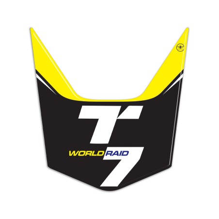 Adesivo 3D Coda moto compatibile con Yamaha Tenere 700 World Raid 2022-24 Giallo