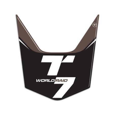 Adesivo 3D Codino moto compatibile con Yamaha Tenere 700 World Raid 2022-24 Nero