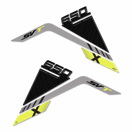 Adesivi 3D Protezioni Laterali serbatoio compatibili con QJ Motor SVT 650 X