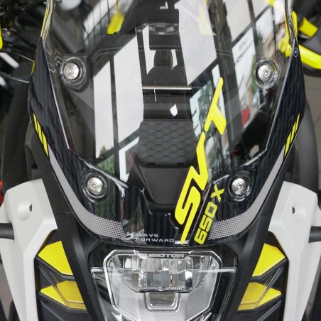 Adesivi 3D Protezioni Frontali Cupolino moto compatibili con QJ Motor SVT 650 X