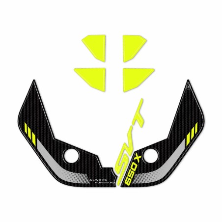 Adesivi 3D Protezioni Frontali Cupolino moto compatibili con QJ Motor SVT 650 X