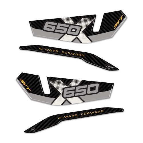 3D Harz Aufkleber 3D Handschutz Schutz Motorrad kompatibel mit QJ Motor SVT 650 X 2