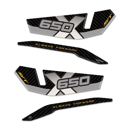 Adesivi resina 3D Protezione Paramani moto compatibile con QJ Motor SVT 650 X