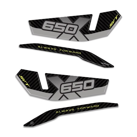 Adhesivos 3D de resina para protección de paramanos de moto compatibles con QJ Motor SVT 650