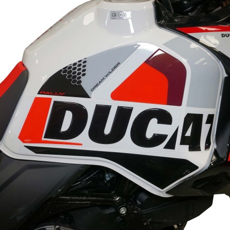Adesivi Protezioni laterali serbatoio moto compatibili con Ducati DesertX Rally