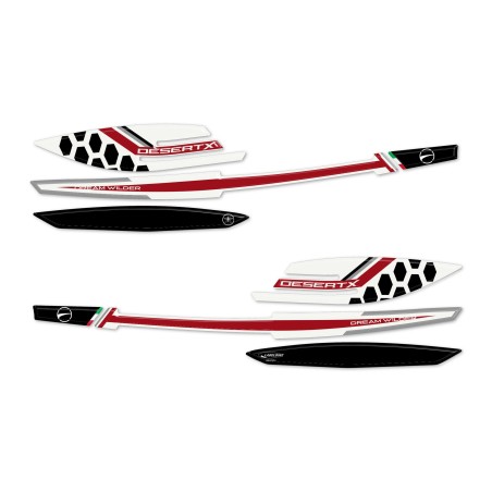 Motorcycle Handguard Protections 3D Gel Stickers compatible with Ducati Desertx Rally
