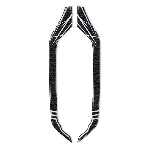 Par de Adhesivos Protectores Manillar 3D Honda Africa Twin 1000 2018-2019 Plata