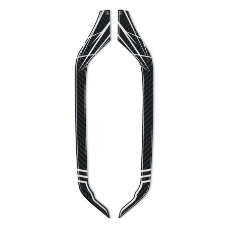 Par de Adhesivos Protectores Manillar 3D Honda Africa Twin 1000 2018-2019 Plata