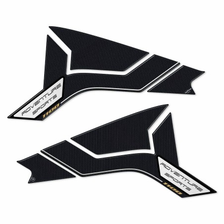 2 PROTEZIONI 3D LATERALI MOTO compatibili HONDA AFRICA TWIN ADVENTURE 1100 black