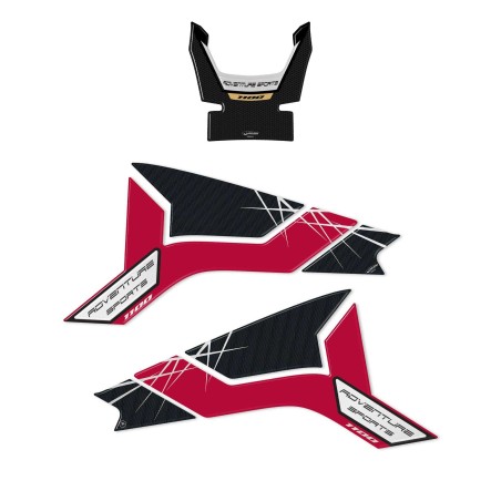 KIT 3 ADHESIVOS 3D DEPÓSITO MOTO compatible HONDA AFRICA TWIN ADVENTURE 1100 L