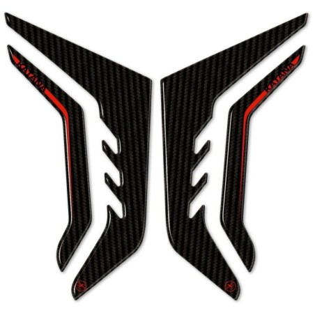 Adesivi Protezioni laterali moto compatibili con Suzuki Katana 2019-23 Rosso