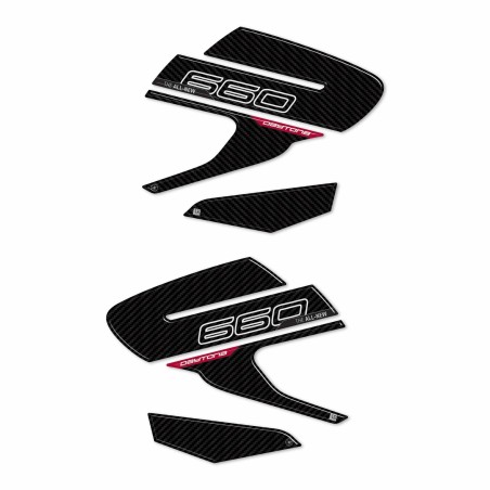 Adesivi 3D compatibili con Triumph Daytona 660 Protezioni Laterali Serbatoio
