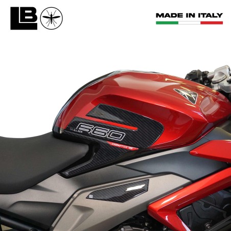 Adesivi 3D compatibili con Triumph Daytona 660 Protezioni Laterali Serbatoio