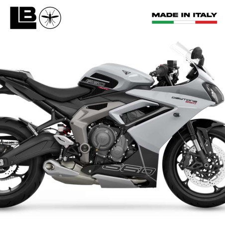 Adesivi 3D compatibili con Triumph Daytona 660 Protezioni Laterali Serbatoio