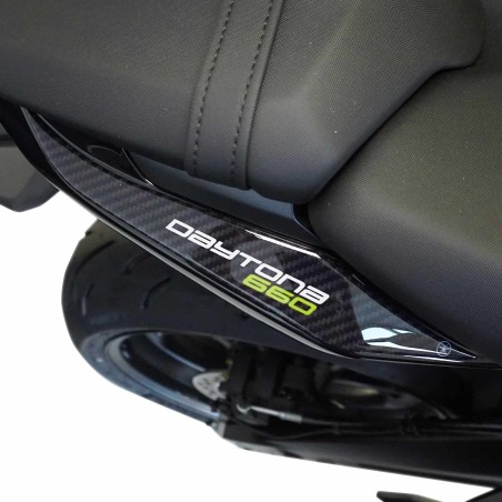 Adesivi 3D protezioni fianchetti moto compatibili con Triumph Daytona 660 2024