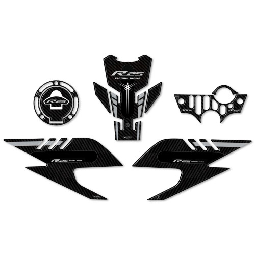 Complete Kit 3D Stickers Motorcycle Protections Compatible with Yamaha YZF R25 2019-23
