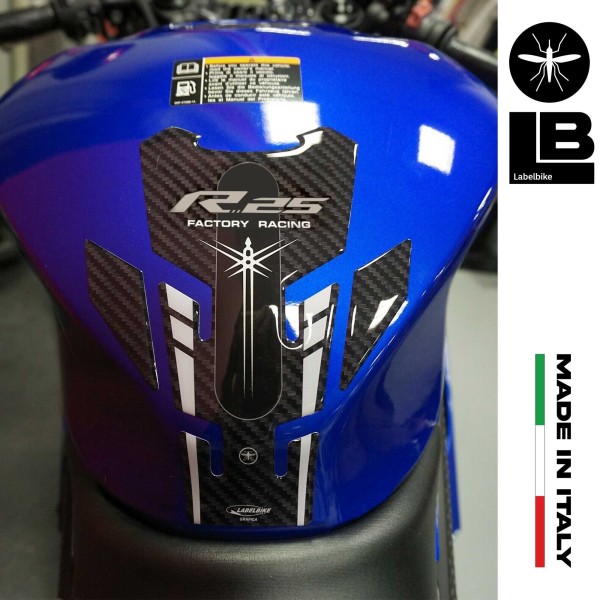 Kit completo Adesivi 3D Protezioni Moto compatibili con Yamaha YZF R25 2019-23