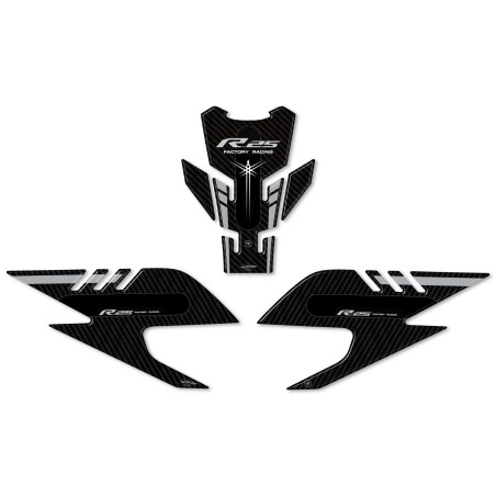 3D-Gel-Aufkleber-Set für Motorrad-Tankschutz, kompatibel mit Yamaha YZF R25 2019–23
