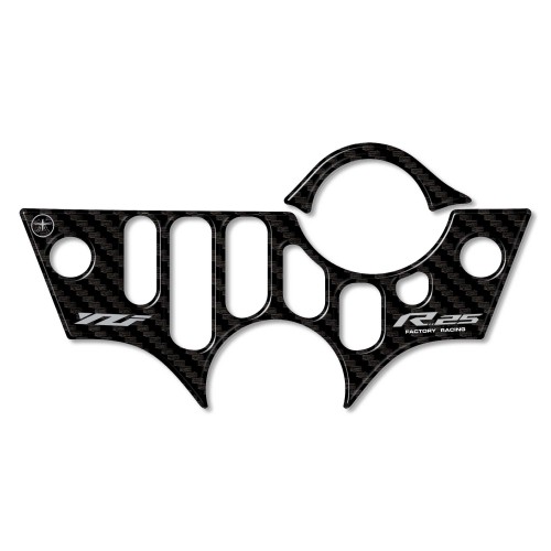 Adhesivo 3D Placa de horquilla de dirección de motocicleta compatible con Yamaha YZF R25 2019-23