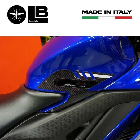 Pegatinas 3D Protectores laterales de depósito compatibles con Yamaha YZF R25 2019-23