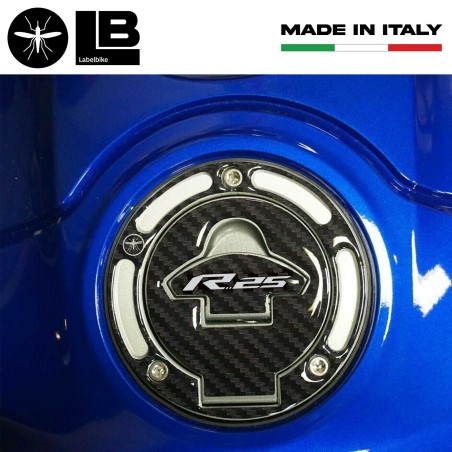 Adhesivo de protección para tapa de combustible de motocicleta 3D compatible con Yamaha YZF R25 2019-2023