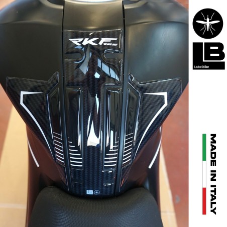 Paraserbatoio Adesivo resina 3D moto compatibile con Keeway RKF 125 2021-2024