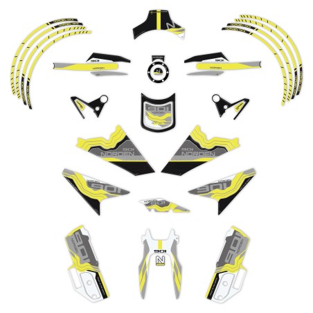 Kit de pegatinas 3D Protecciones de moto compatibles con Husqvarna Norden 901 2024