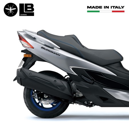 2 ADESIVI in Resina 3D COPPIA SCRITTA BURGMAN 250-400-650 per Scooter SUZUKI New