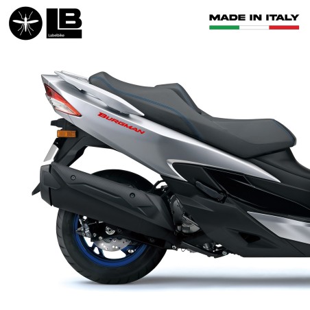 2 ADESIVI in Resina 3D COPPIA SCRITTA BURGMAN 250-400-650 per Scooter SUZUKI New