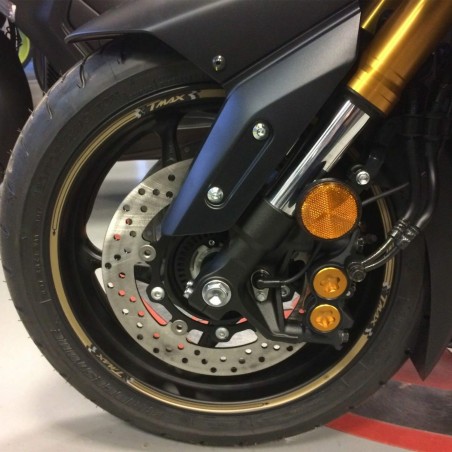 Kit Strisce Adesive Per Cerchi Compatibili Per Yamaha Scooter Tmax 2008-2023 Oro